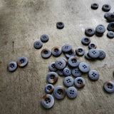 Powder Blue Corozo Buttons / 15mm, 18mm or 20mm / Set of 6