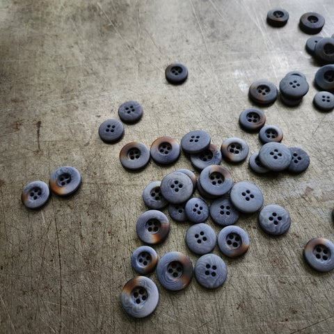Powder Blue Corozo Buttons / 15mm, 18mm or 20mm / Set of 6