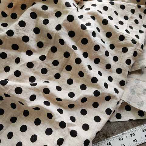Rayon Cotton Dot / Black