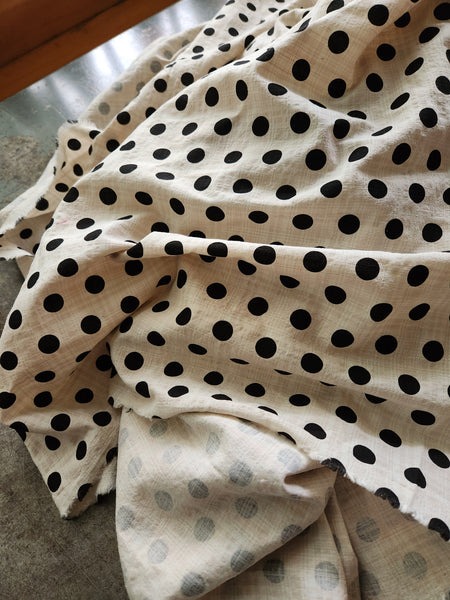 Rayon Cotton Dot / Black