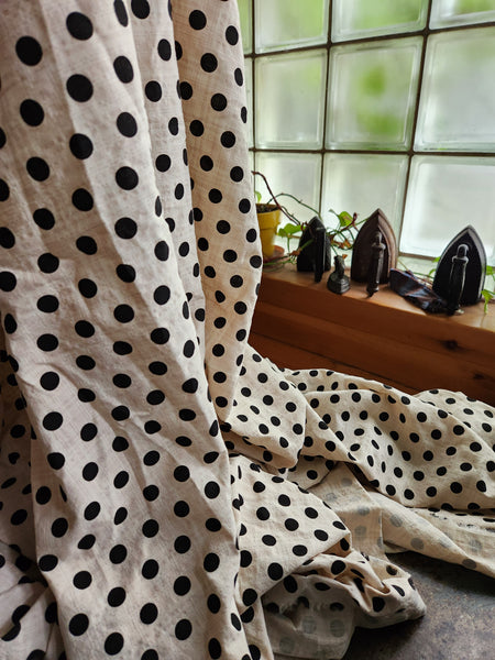 Rayon Cotton Dot / Black
