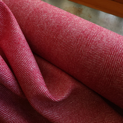 Yorkshire Herringbone Wool / Crimson