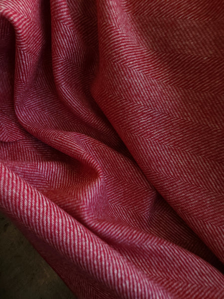 Yorkshire Herringbone Wool / Crimson