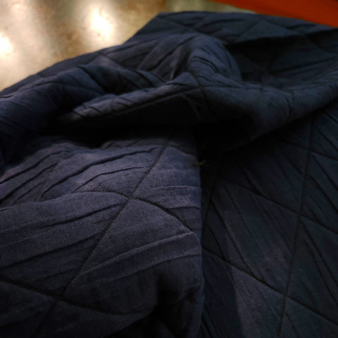 Jacquard Cotton Blend / Dark Navy