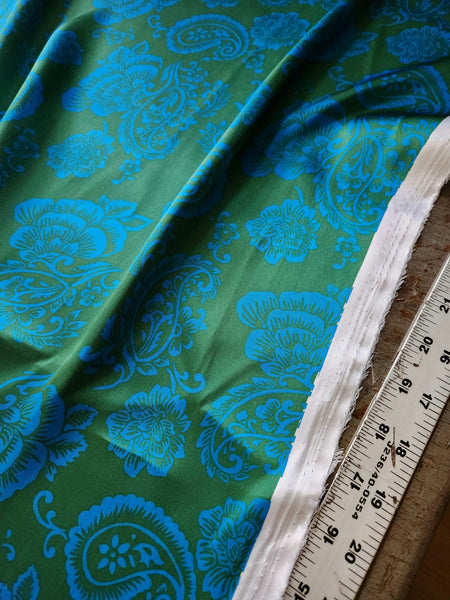 Poly Charmeuse / Electric Paisley