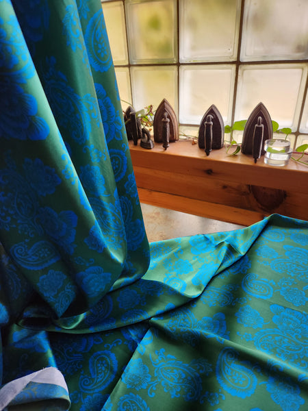 Poly Charmeuse / Electric Paisley