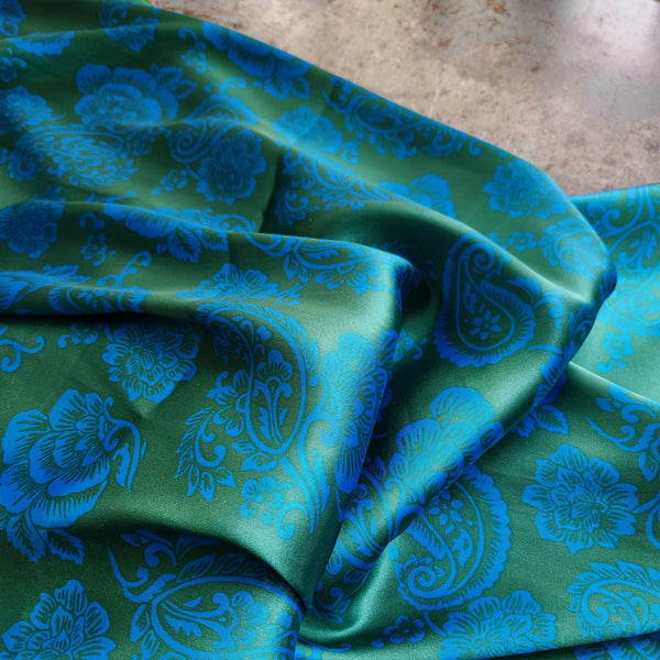 Poly Charmeuse / Electric Paisley