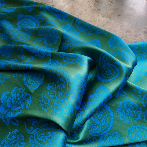 Poly Charmeuse / Electric Paisley
