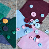 Cotton Buttons / 11mm or 18mm / Set of 6 / Color Options