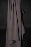 Organic Cotton Linen Stripe / Leafy Plum