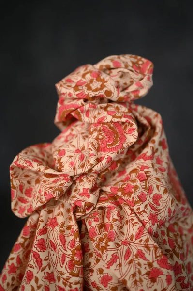 Indian Cotton / Hand Block Print / Cottage Garden