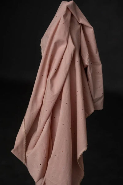 Embroidered Indian Cotton / Gemini Spot