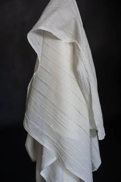 Natural Indian Cotton / Loose Stripe Sheer