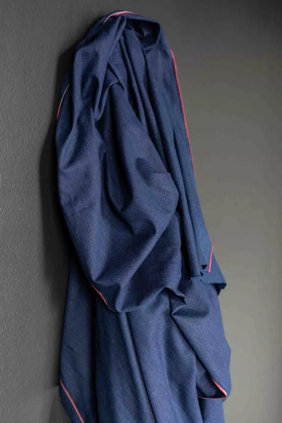Handloom Indian Cotton / Blue Vine