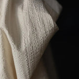 Organic Seersucker Stripe / Washed White