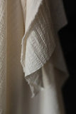 Organic Seersucker Stripe / Washed White