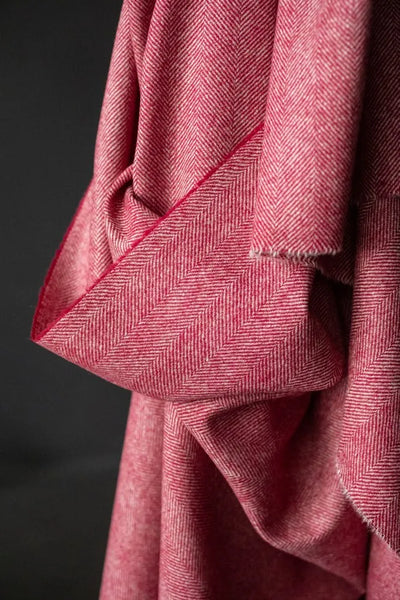 Yorkshire Herringbone Wool / Crimson