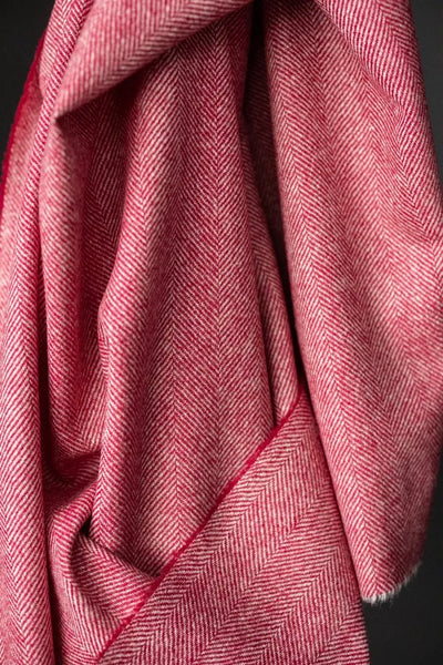 Yorkshire Herringbone Wool / Crimson