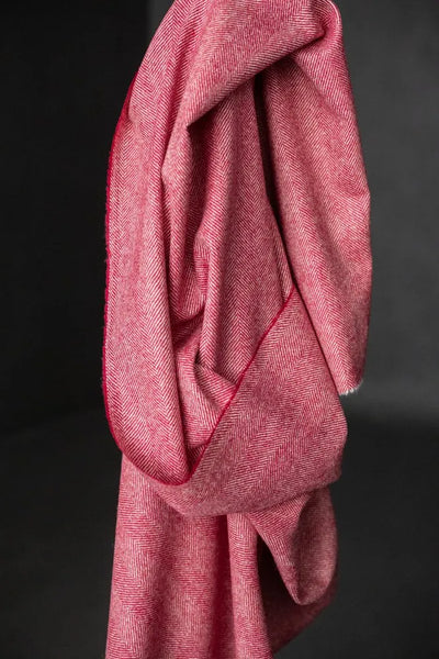 Yorkshire Herringbone Wool / Crimson