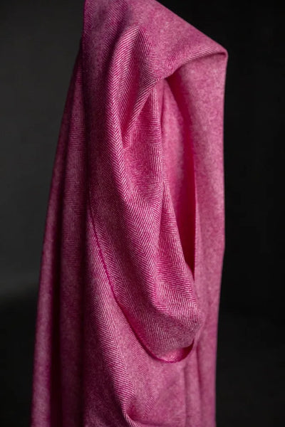 Yorkshire Herringbone Wool / Fuchsia