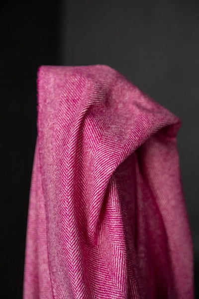 Yorkshire Herringbone Wool / Fuchsia