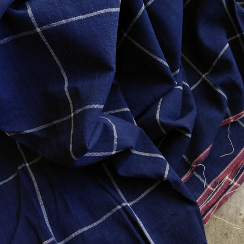 Indian Cotton / Indigo Windowpane