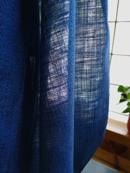 Japanese Slub Weave / Mosaic / Blue