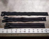 Lot of 10 / Heavy Duty Black Zippers / 8" 10" 12"