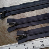Lot of 10 / Heavy Duty Black Zippers / 8" 10" 12"