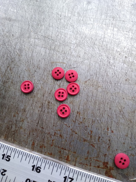 Cotton Buttons / 11mm / Set of 6 / Color Options