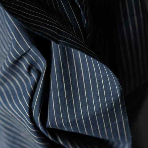 Indian Cotton / Indigo Pinstripe