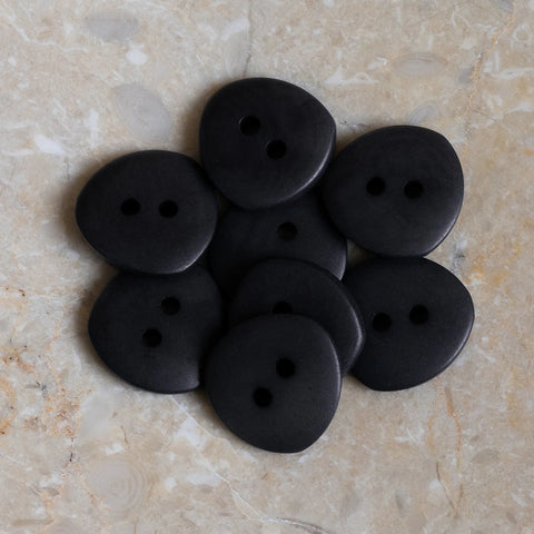Jaipur Buttons / 12mm / Set of 6 / Black or White