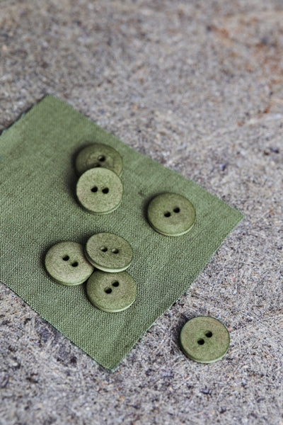 Cotton Buttons / 11mm or 18mm / Set of 6 / Color Options