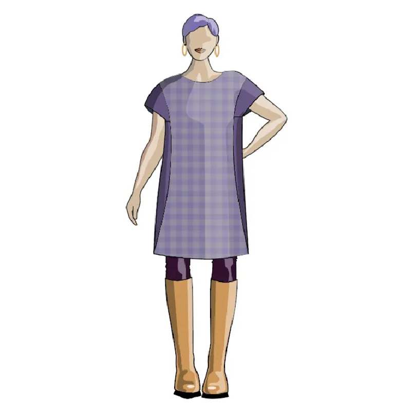 Sew Different / Printed Sewing Pattern / Panel Dress + Tee | Oak