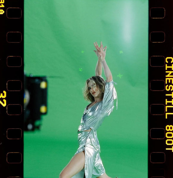 Metallic Poly Spandex / Silver Croc