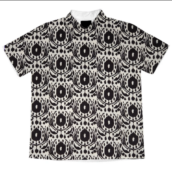 Organic Double Gauze / Ikat Blossoms