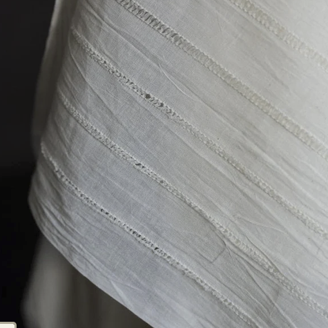 Natural Indian Cotton / Loose Stripe Sheer