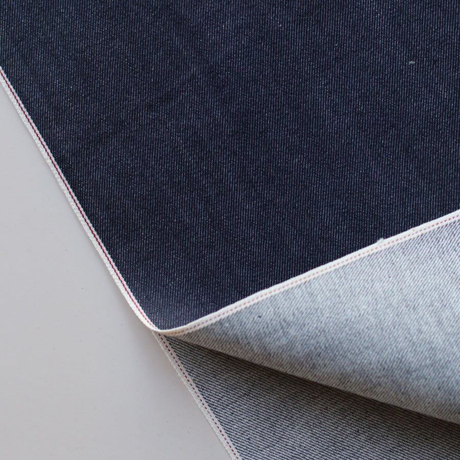 Raw Selvedge Denim Dark Blue Garment Fabric Oak Fabrics