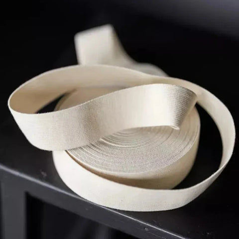 Organic Cotton Elastic / 18mm 28mm 40mm