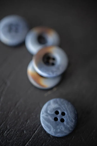 Denim Corozo Buttons / 15mm, 18mm or 20mm / Set of 6
