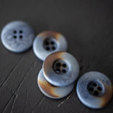 Denim Corozo Buttons / 15mm, 18mm or 20mm / Set of 6