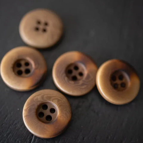 Dusty Tan Corozo Buttons / 15mm, 18mm or 20mm / Set of 6