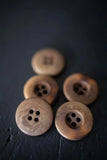 Dusty Tan Corozo Buttons / 15mm, 18mm or 20mm / Set of 6