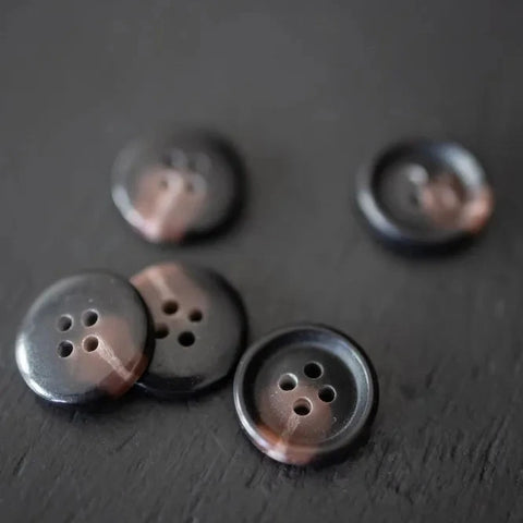 Fruity Brown Mottled Buttons / 15mm, 18mm or 20mm / Set of 6