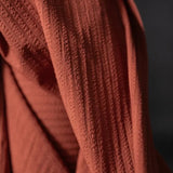 Organic Seersucker Stripe / Pomegranate