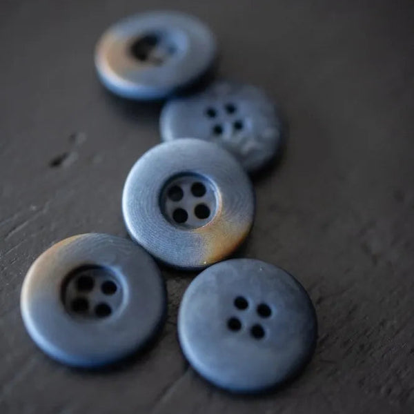 Powder Blue Corozo Buttons / 15mm, 18mm or 20mm / Set of 6