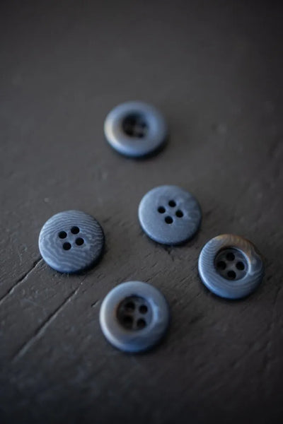 Powder Blue Corozo Buttons / 15mm, 18mm or 20mm / Set of 6