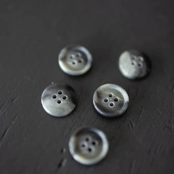 Granite Grey Mottled Buttons / 15mm, 18mm or 20mm / Set of 6