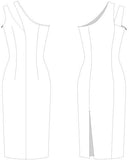 902 / Asymmetric Sheath Dress