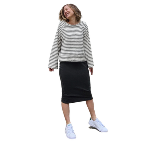 Cosmos Sweatshirt + Elemental Pencil Skirt